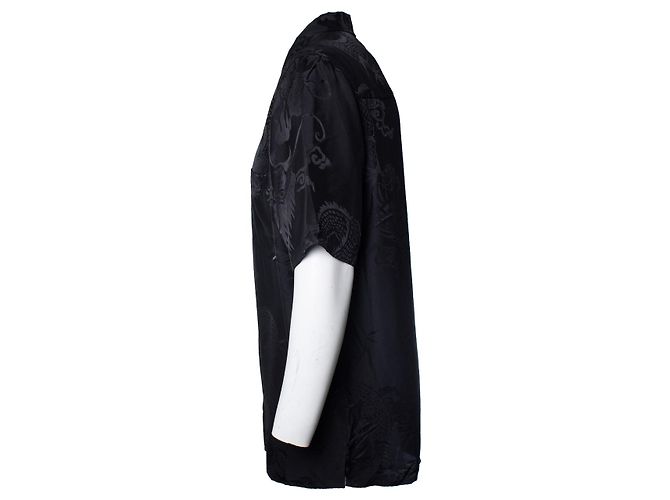 Alexander Wang, Camicia a maniche corte con stampa di drago Nero - vista 4