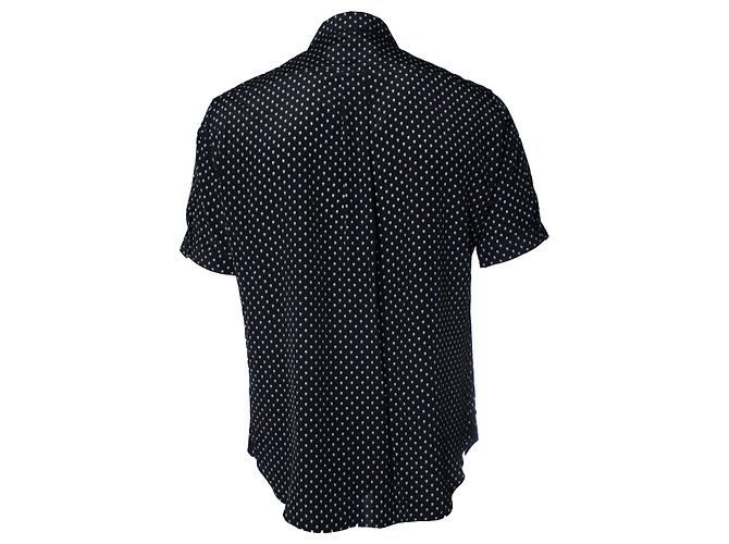 Camisa de seda negra con estampado de calavera Alexander McQueen Negro - vista 2