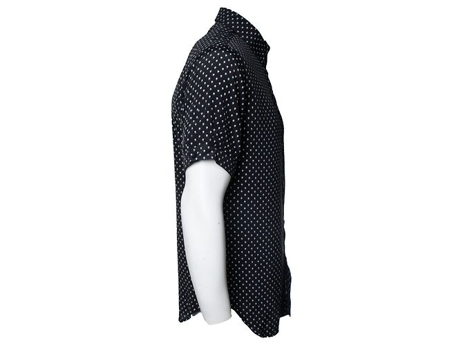 Camisa de seda negra con estampado de calavera Alexander McQueen Negro - vista 3