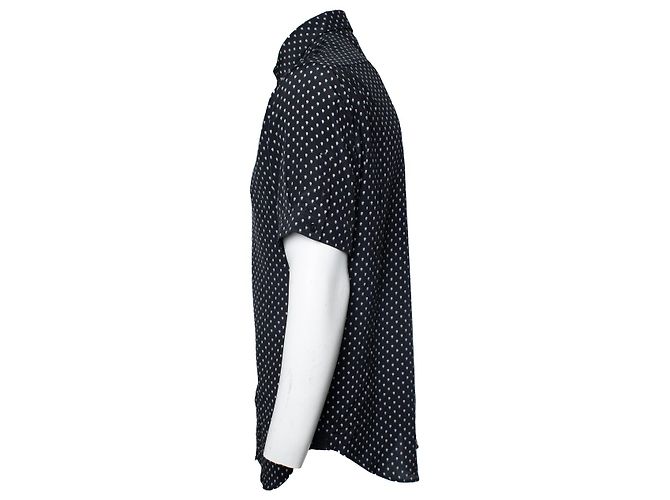 Camisa de seda negra con estampado de calavera Alexander McQueen Negro - vista 4