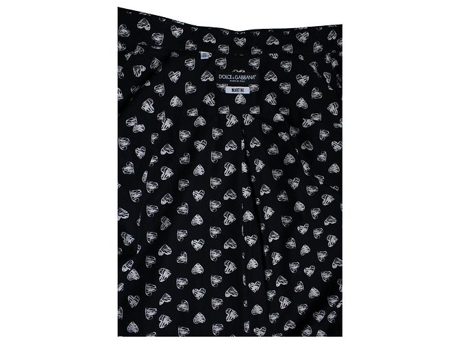 Camisa negra estampada Hart de Dolce & Gabbana Negro - vista 6