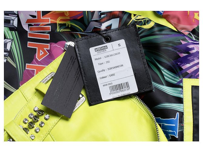 Chaleco de cuero amarillo neón con tachuelas de Philipp Plein - vista 5