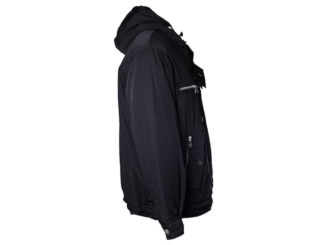 Balmain, schwarze Kapuzen-Bomberjacke - Ansicht 3