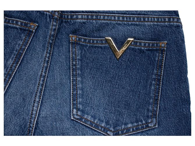 Valentino Garavani, jeans azules con bolsillos en V - vista 10