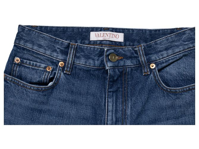 Valentino Garavani, jeans azules con bolsillos en V - vista 7