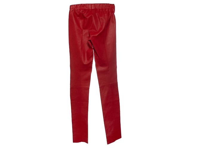 Leggings de cuero rojo Sylvie Schimmel Roja - vista 2