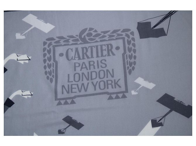 Cartier, sciarpa in lana grigia con frange Bon Voyage Grigio - vista 4