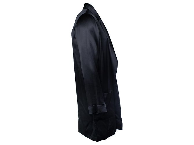 Saint Laurent, schwarzes Seidenkimono 2022 - Ansicht 4
