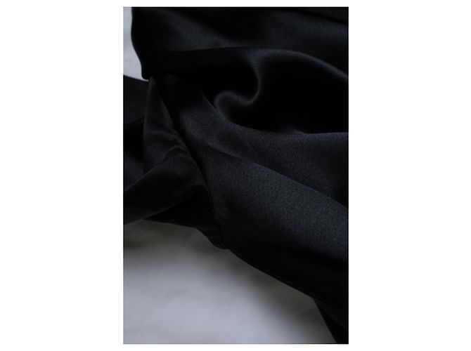 Saint Laurent, schwarzes Seidenkimono 2022 - Ansicht 6