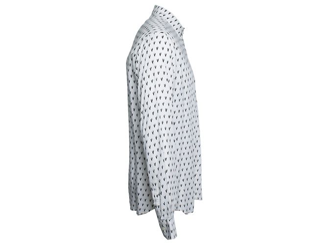 Camisa blanca Saint Laurent con estampado V 2017 Negro Blanco - vista 4