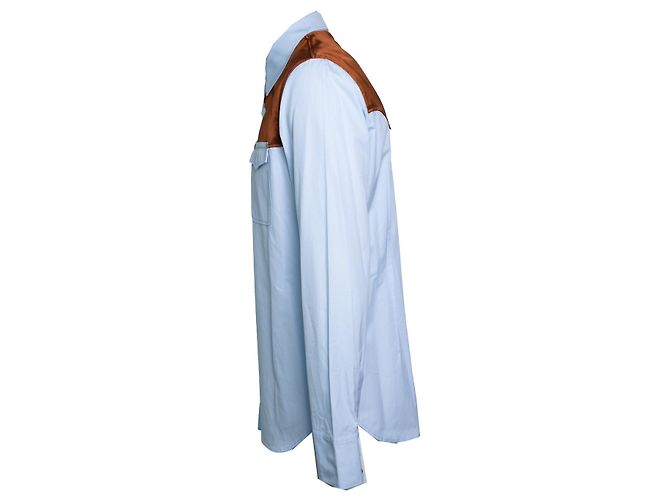 Autre Marque Camicia western blu Maison Margiela Marrone - vista 2