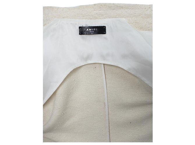 Amiri, blazer blanco de bouclé - vista 9