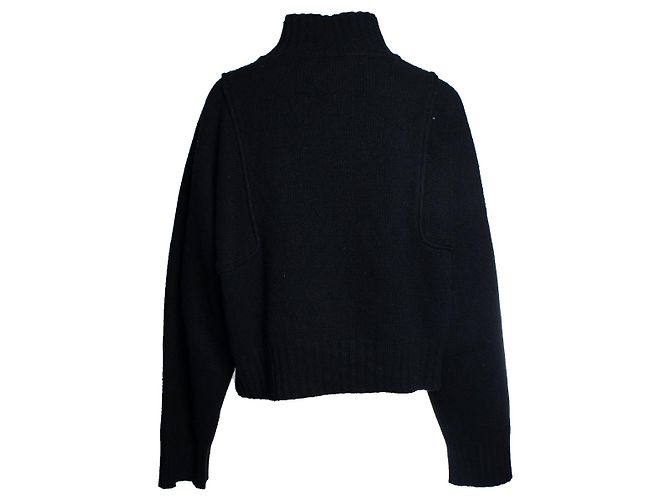 Jil Sander, Strickpullover mit Rollkragen Schwarz - Ansicht 2