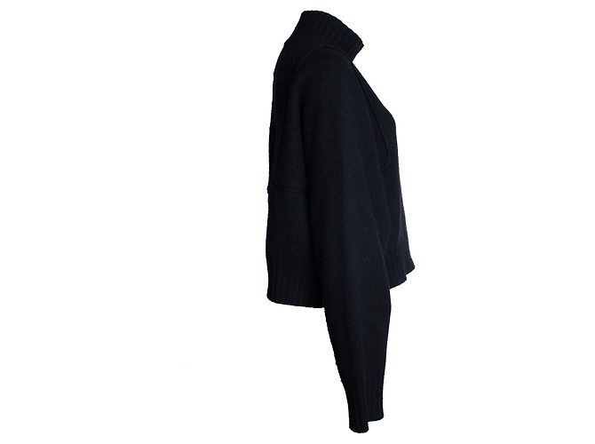 Jil Sander, Strickpullover mit Rollkragen Schwarz - Ansicht 3