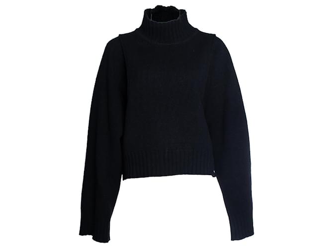 Jil Sander, Strickpullover mit Rollkragen Schwarz - Ansicht 4