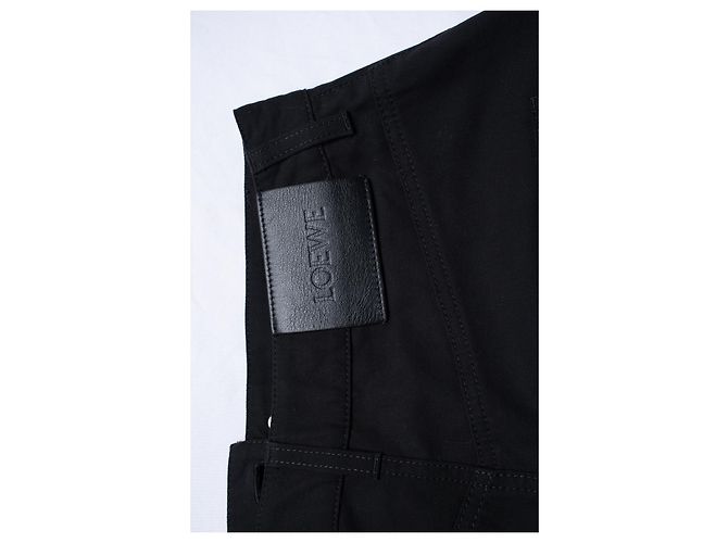 Loewe, jeans pretos com botões de pressão nos tornozelos - vista 5