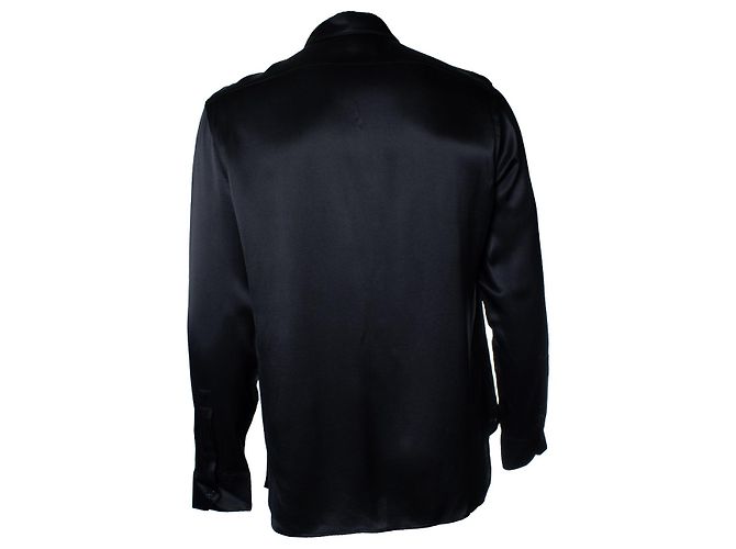 Camicia in seta nera Saint Laurent 2022 Nero - vista 2