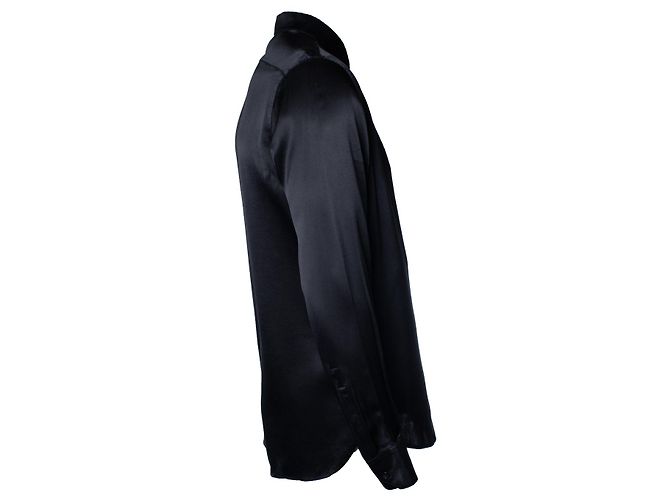 Camicia in seta nera Saint Laurent 2022 Nero - vista 3