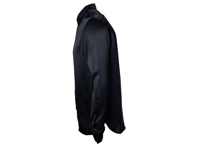 Camicia in seta nera Saint Laurent 2022 Nero - vista 4