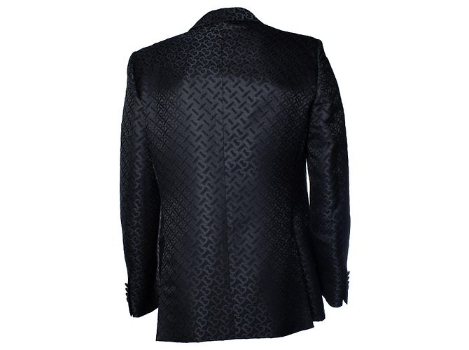 Schwarzer Blazer mit B-Druck von Burberry - Ansicht 3