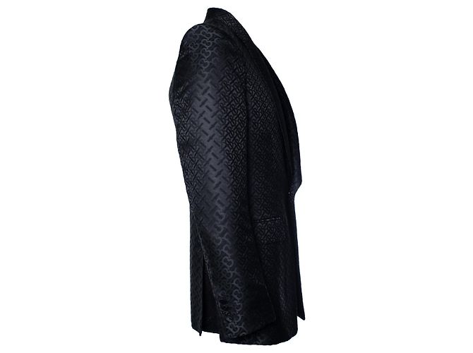 Schwarzer Blazer mit B-Druck von Burberry - Ansicht 4