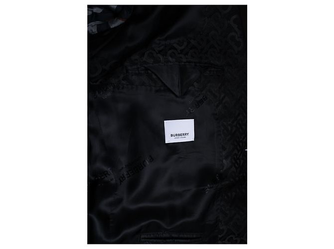 Schwarzer Blazer mit B-Druck von Burberry - Ansicht 6