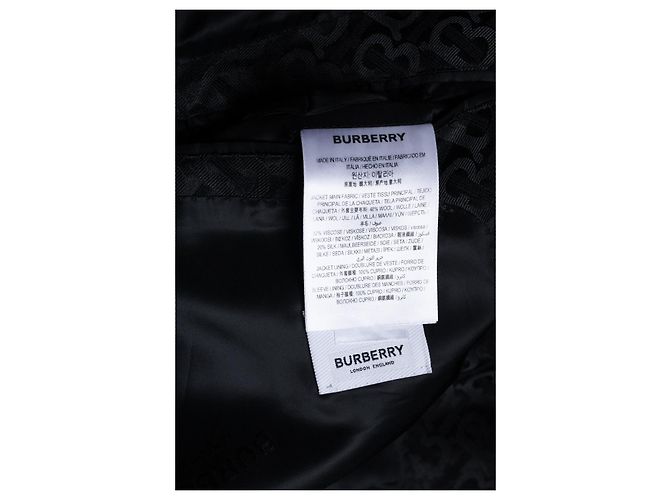 Schwarzer Blazer mit B-Druck von Burberry - Ansicht 7