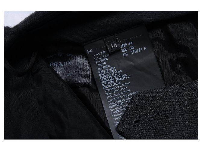Prada, calça de lã cinza - vista 7