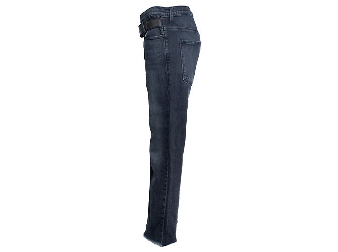 RtA, jeans negros de pierna ancha con cinturón - vista 2