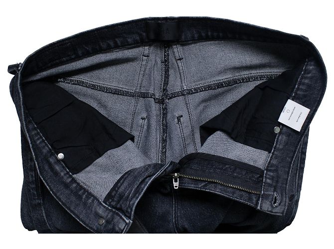 RtA, jeans negros de pierna ancha con cinturón - vista 5