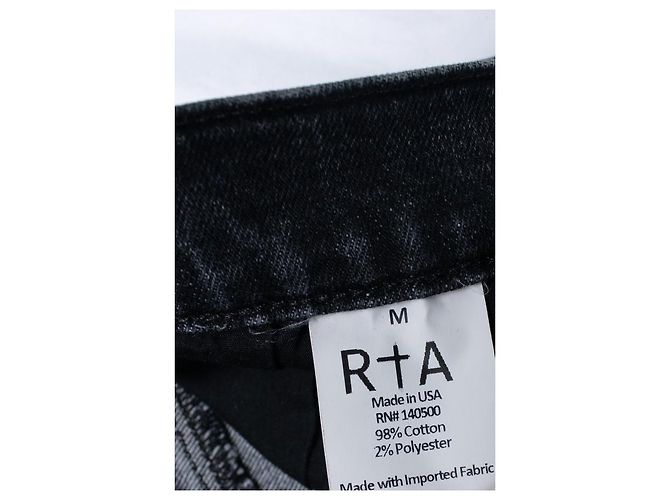 RtA, jeans negros de pierna ancha con cinturón - vista 6