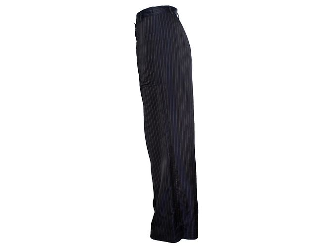 Dries van Noten, pantalón ancho a rayas brillante - vista 3