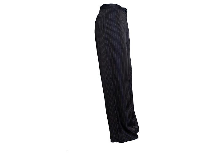 Dries van Noten, pantalón ancho a rayas brillante - vista 4