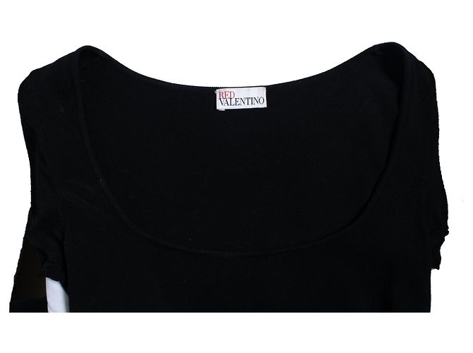 Red Valentino, schwarzes Kleid mit Spitze - Ansicht 6