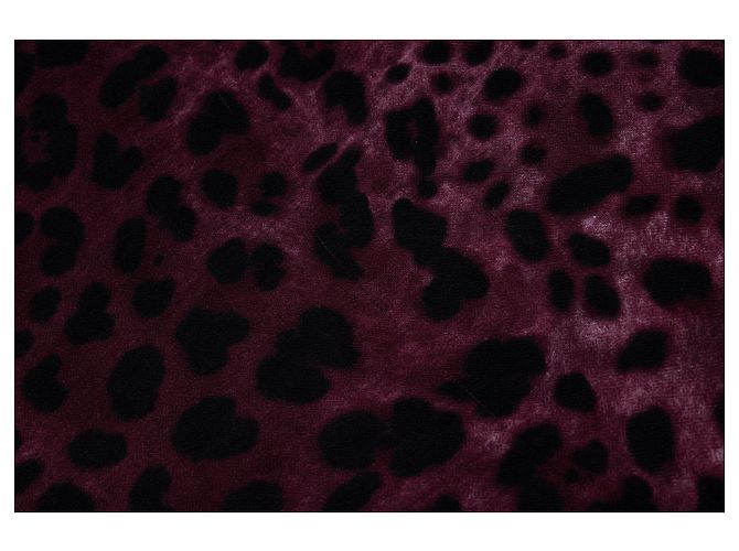 Sciarpa stampata leopardata in viola di Dolce & Gabbana Porpora - vista 4