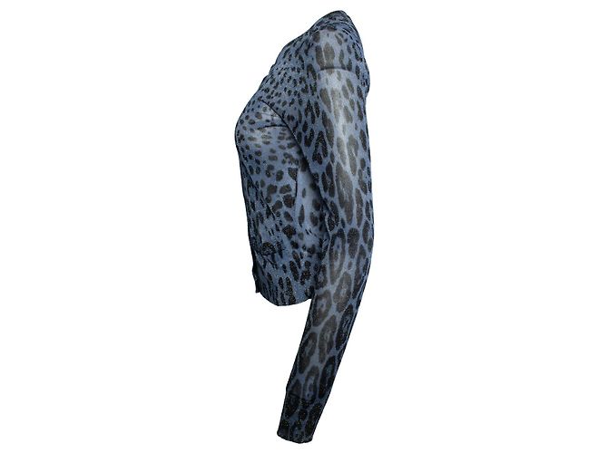 Cárdigan de lurex de leopardo azul de Dolce & Gabbana - vista 3