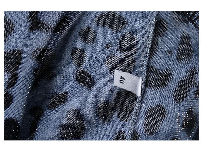 Cárdigan de lurex de leopardo azul de Dolce & Gabbana - vista 7