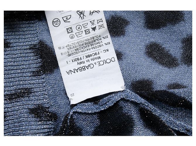 Cárdigan de lurex de leopardo azul de Dolce & Gabbana - vista 8