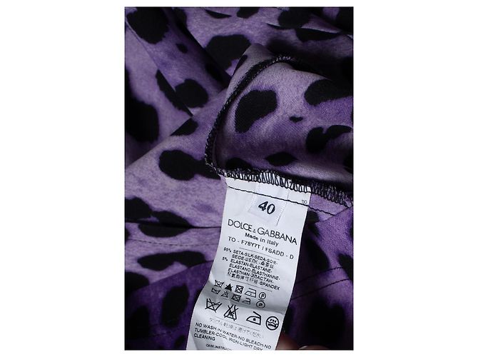 Top sin mangas con estampado de leopardo Dolce & Gabbana Púrpura - vista 6