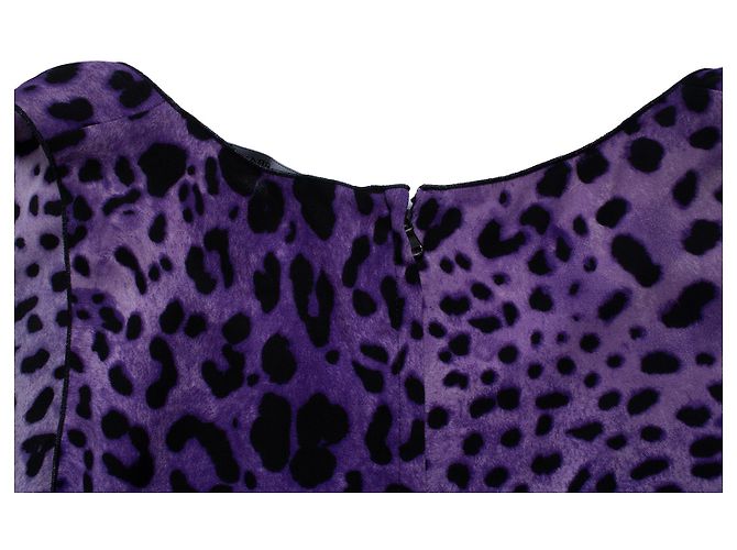 Top sin mangas con estampado de leopardo Dolce & Gabbana Púrpura - vista 7