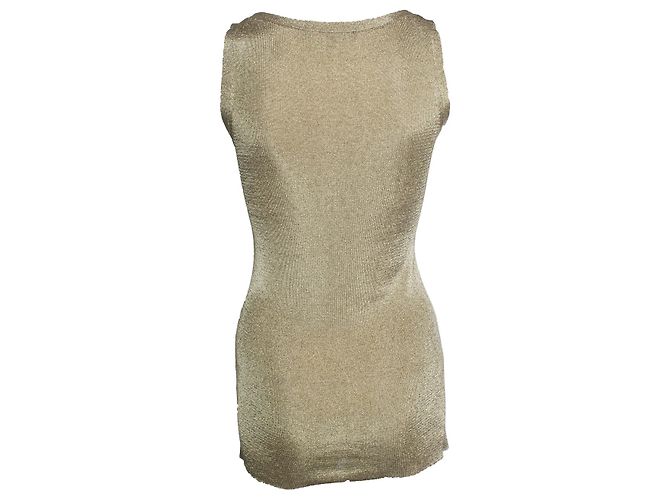 Gucci, top sin mangas de lurex dorado - vista 3