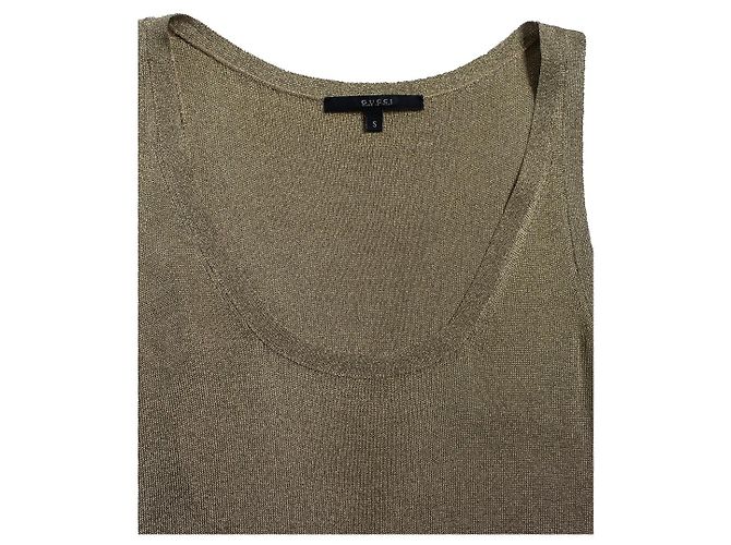 Gucci, top sin mangas de lurex dorado - vista 5