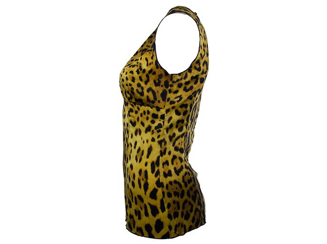 Top de leopardo amarillo de Dolce & Gabbana Negro - vista 2