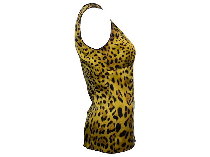 Top de leopardo amarillo de Dolce & Gabbana Negro - vista 4
