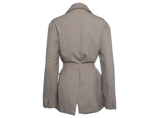 Weekend Max Mara, beiger oversized Blazer mit Gürtel - Ansicht 3