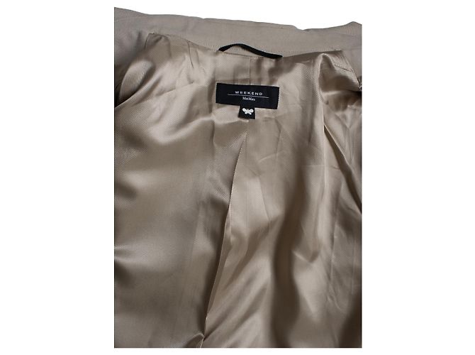 Weekend Max Mara, beiger oversized Blazer mit Gürtel - Ansicht 5