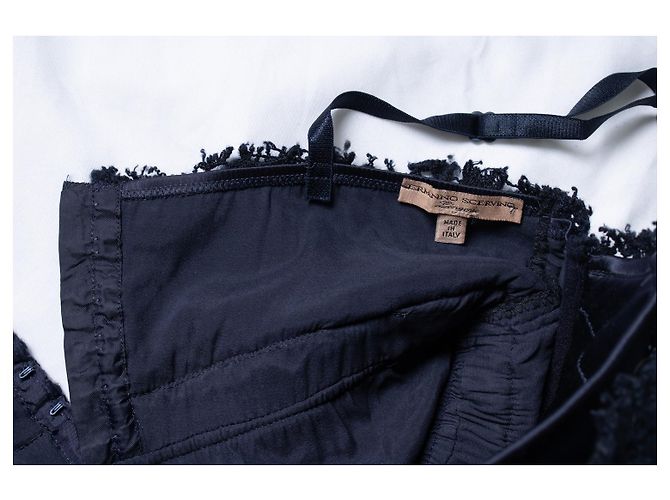 Ermanno Scervino, Top de lencería azul con lana - vista 5