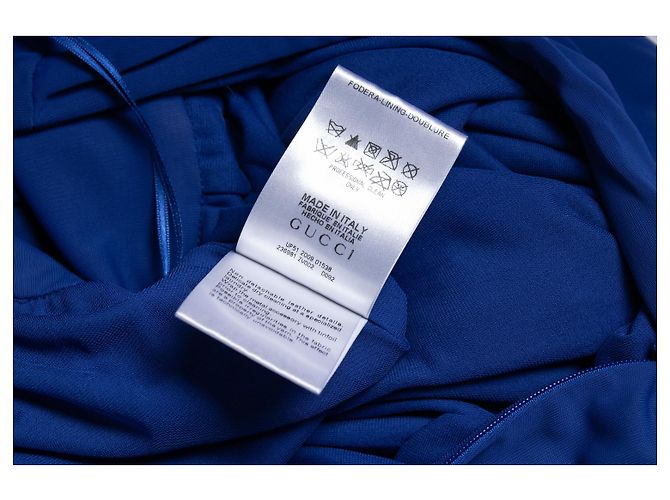 Gucci, vestido azul con cinturón envolvente - vista 5