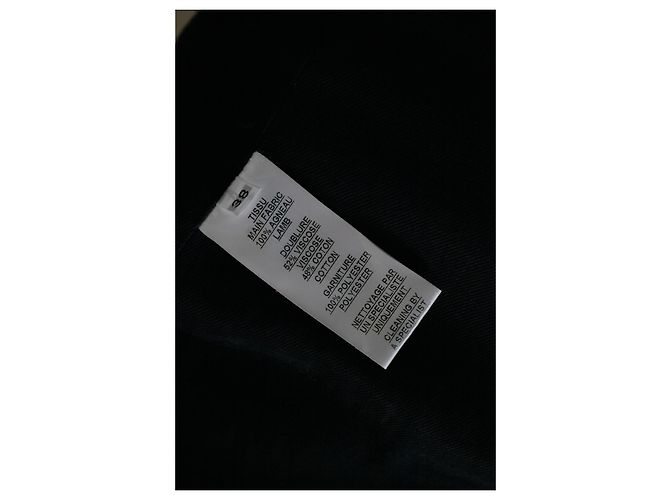 Chaqueta de motorista de cuero con cordones Balmain con flecos Negro - vista 7