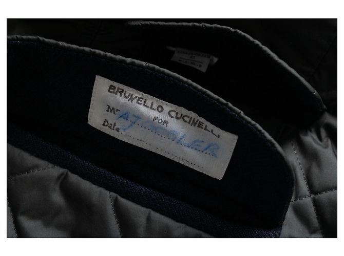 Brunello Cucinelli, abrigo reversible Azul Verde - vista 10